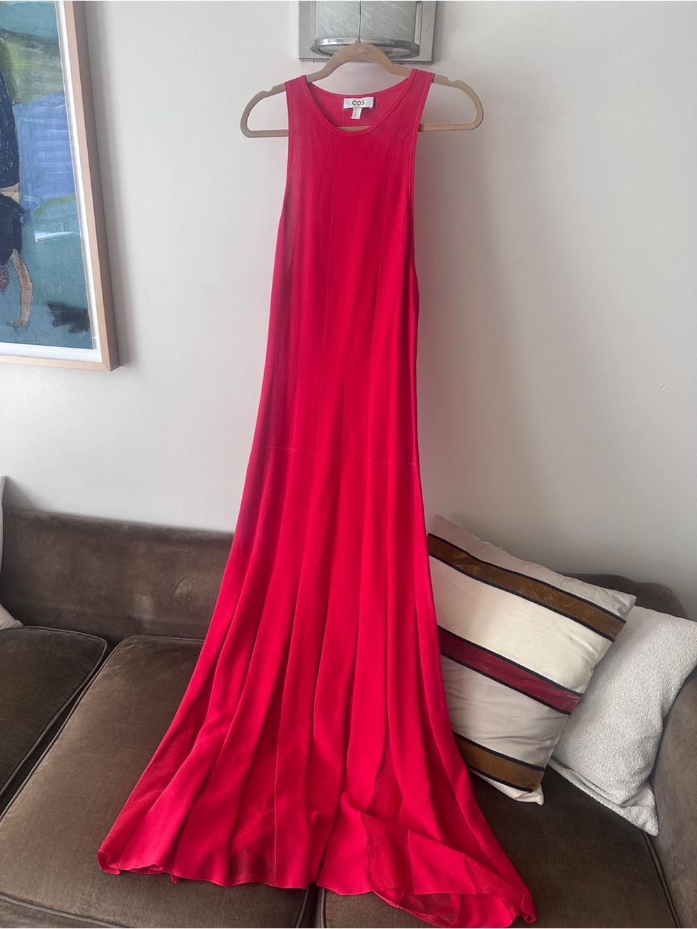 COS Vibrant Red Sleeveless Maxi Dress